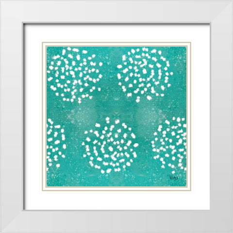 Festive Forest Pattern IIIE White Modern Wood Framed Art Print with Double Matting by Charron, Veronique