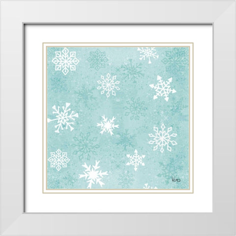Festive Forest Pattern VIIA White Modern Wood Framed Art Print with Double Matting by Charron, Veronique