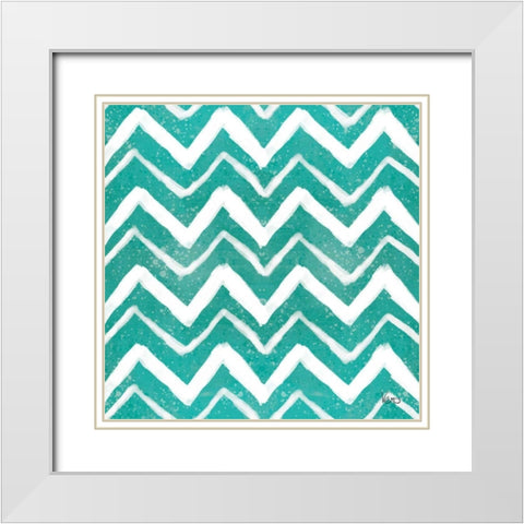 Festive Forest Pattern VIIIE White Modern Wood Framed Art Print with Double Matting by Charron, Veronique