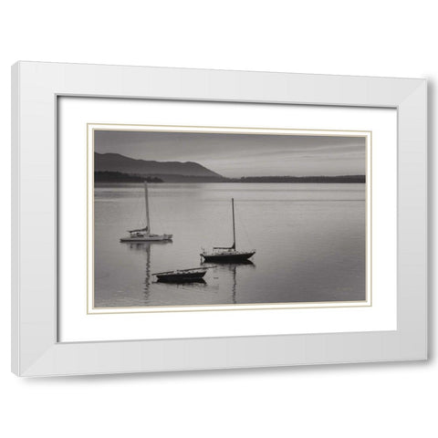Bellingham Bay BW White Modern Wood Framed Art Print with Double Matting by Majchrowicz, Alan