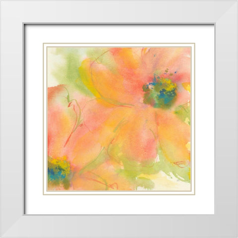 Tinted Cosmos II White Modern Wood Framed Art Print with Double Matting by Paschke, Chris