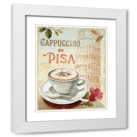 Cafe in Europe IV White Modern Wood Framed Art Print with Double Matting by Audit, Lisa
