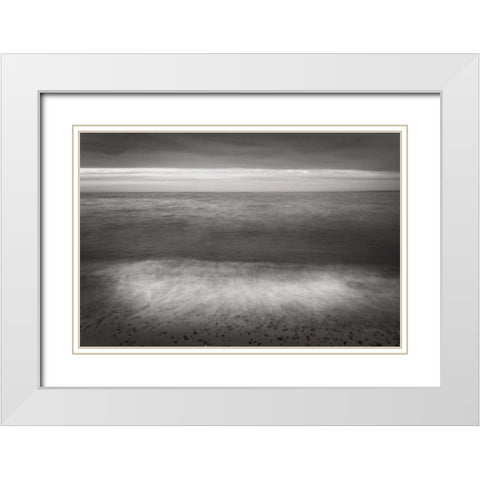 Lake Superior Beach II BW White Modern Wood Framed Art Print with Double Matting by Majchrowicz, Alan