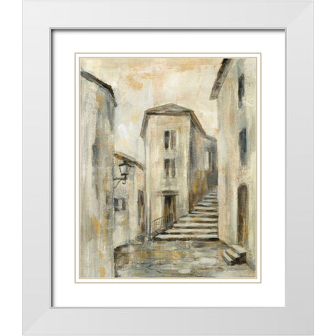 European Village I v2 Crop White Modern Wood Framed Art Print with Double Matting by Vassileva, Silvia