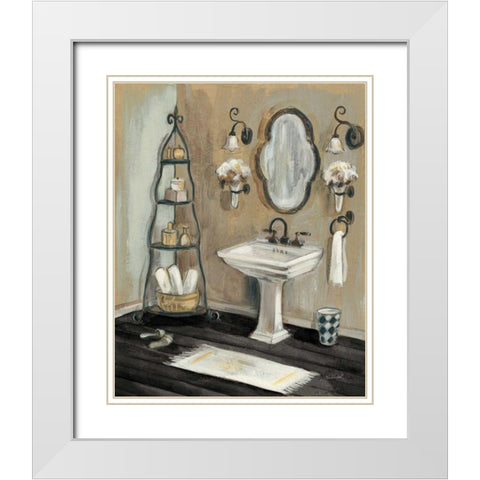 French Bath I Black White Modern Wood Framed Art Print with Double Matting by Vassileva, Silvia
