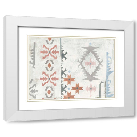 Southwest Design V Boho White Modern Wood Framed Art Print with Double Matting by Vassileva, Silvia