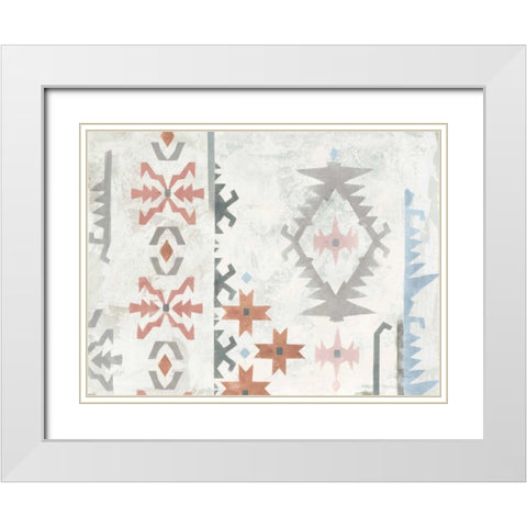 Southwest Design V Boho White Modern Wood Framed Art Print with Double Matting by Vassileva, Silvia