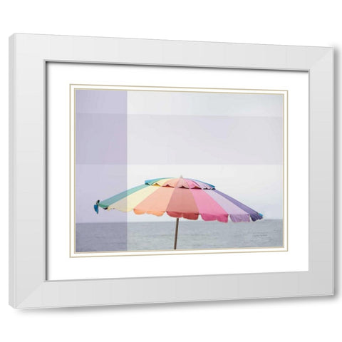 Shady V White Modern Wood Framed Art Print with Double Matting by Urquhart, Elizabeth