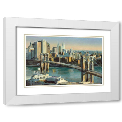 Into Manhattan 36c24 White Modern Wood Framed Art Print with Double Matting by Hageman, Marilyn