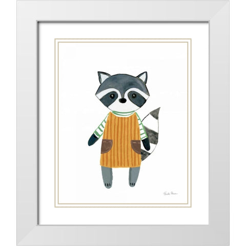 Neighborhood Pals III White Modern Wood Framed Art Print with Double Matting by Zaman, Farida