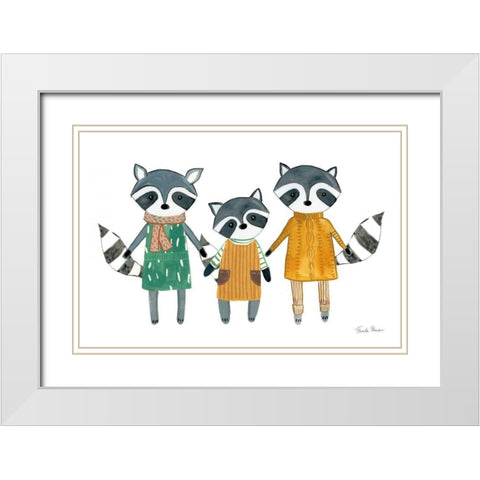 Neighborhood Pals X White Modern Wood Framed Art Print with Double Matting by Zaman, Farida