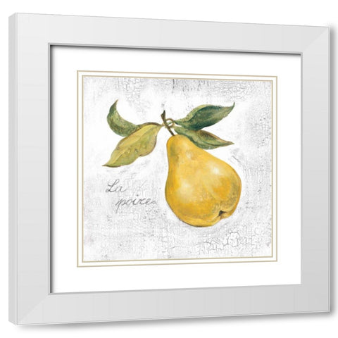 La Poire on White White Modern Wood Framed Art Print with Double Matting by Vassileva, Silvia