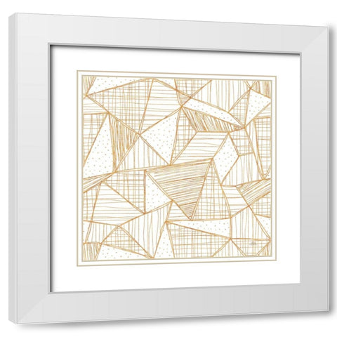 Spring Blooms Pattern XA White Modern Wood Framed Art Print with Double Matting by Marshall, Laura