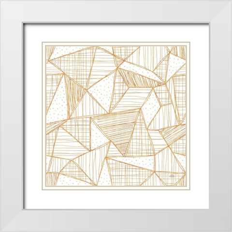 Spring Blooms Pattern XA White Modern Wood Framed Art Print with Double Matting by Marshall, Laura