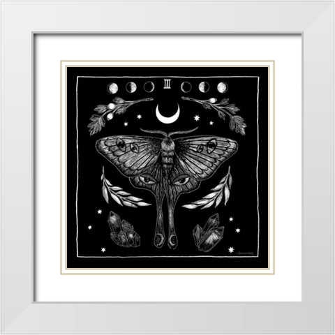 All Hallows Eve III Sq no Words White Modern Wood Framed Art Print with Double Matting by Miller, Sara Zieve