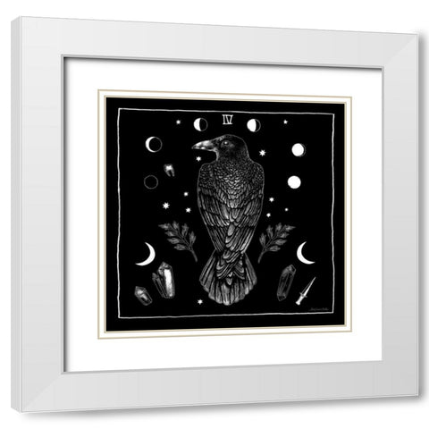 All Hallows Eve IV Sq no Words White Modern Wood Framed Art Print with Double Matting by Miller, Sara Zieve