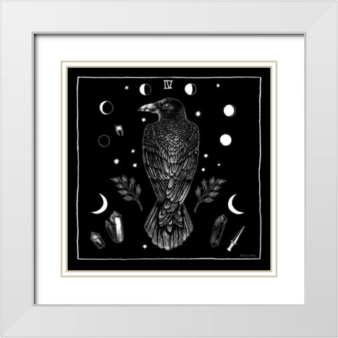 All Hallows Eve IV Sq no Words White Modern Wood Framed Art Print with Double Matting by Miller, Sara Zieve
