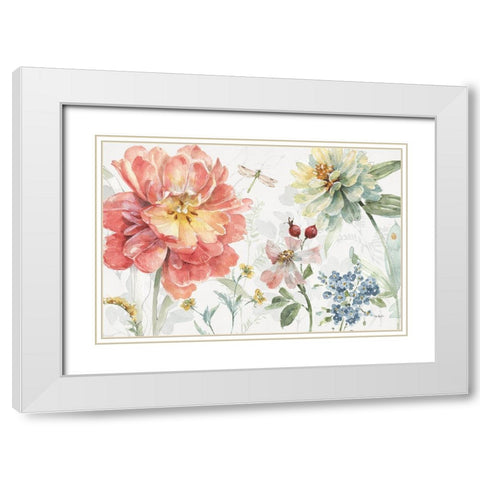Spring Meadow I White Modern Wood Framed Art Print with Double Matting by Audit, Lisa