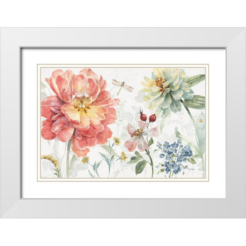 Spring Meadow I White Modern Wood Framed Art Print with Double Matting by Audit, Lisa