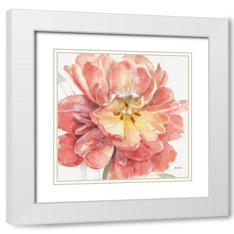 Spring Meadow V White Modern Wood Framed Art Print with Double Matting by Audit, Lisa