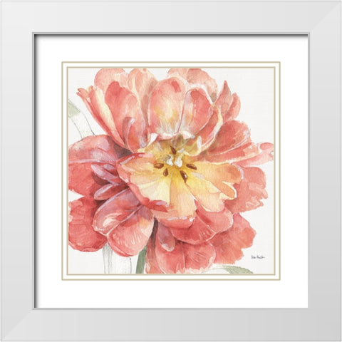 Spring Meadow V White Modern Wood Framed Art Print with Double Matting by Audit, Lisa