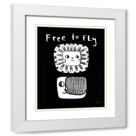 Scandy Baby VII White Modern Wood Framed Art Print with Double Matting by Averinos, Melissa