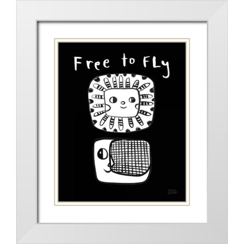 Scandy Baby VII White Modern Wood Framed Art Print with Double Matting by Averinos, Melissa
