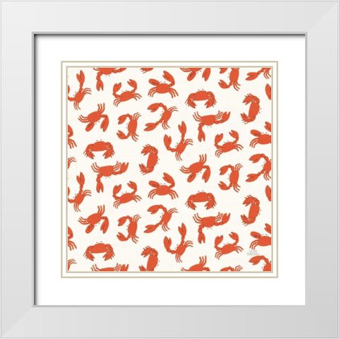 Seaside Village Pattern IV White Modern Wood Framed Art Print with Double Matting by Marshall, Laura