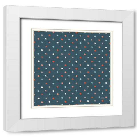 Seaside Village Pattern XB White Modern Wood Framed Art Print with Double Matting by Marshall, Laura