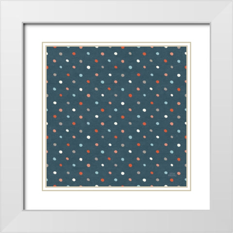 Seaside Village Pattern XB White Modern Wood Framed Art Print with Double Matting by Marshall, Laura