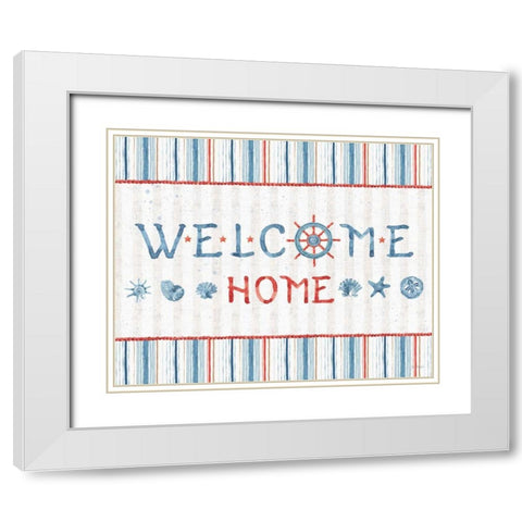 Nautical Life XII v2 White Modern Wood Framed Art Print with Double Matting by Audit, Lisa