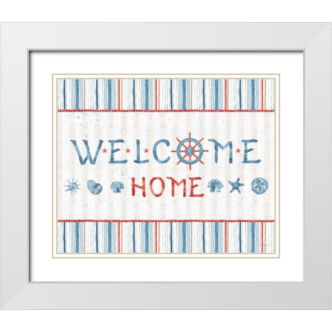 Nautical Life XII v2 White Modern Wood Framed Art Print with Double Matting by Audit, Lisa