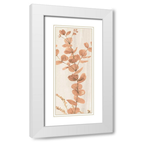 Soft Terracotta Mixed Greens LX White Modern Wood Framed Art Print with Double Matting by Audit, Lisa