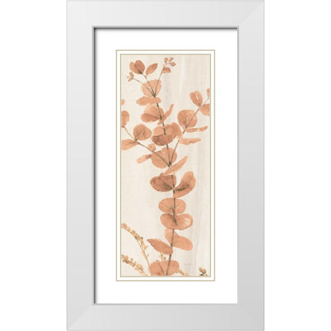 Soft Terracotta Mixed Greens LX White Modern Wood Framed Art Print with Double Matting by Audit, Lisa