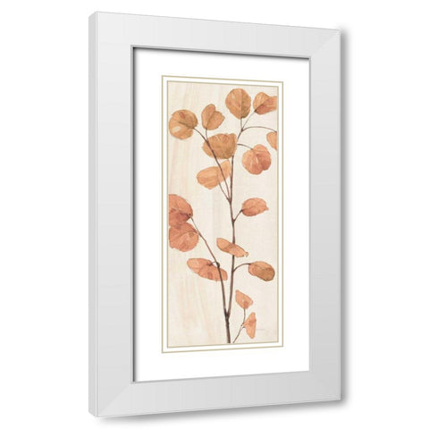 Soft Terracotta Mixed Greens LIX White Modern Wood Framed Art Print with Double Matting by Audit, Lisa