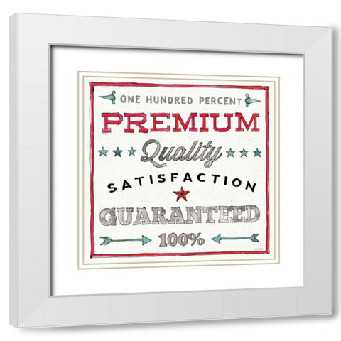 Farm Signs VII White Modern Wood Framed Art Print with Double Matting by Tavoletti, Anne