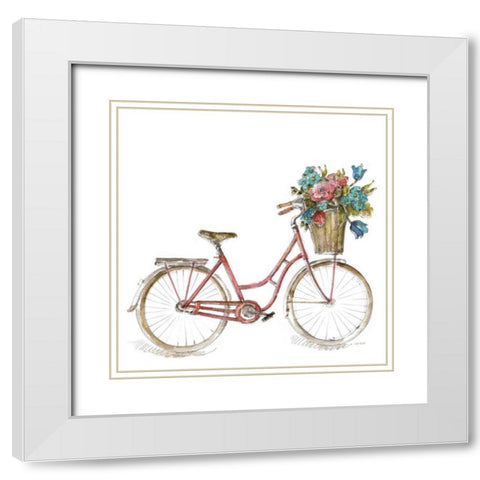 Paris Forever II v2 White White Modern Wood Framed Art Print with Double Matting by Audit, Lisa