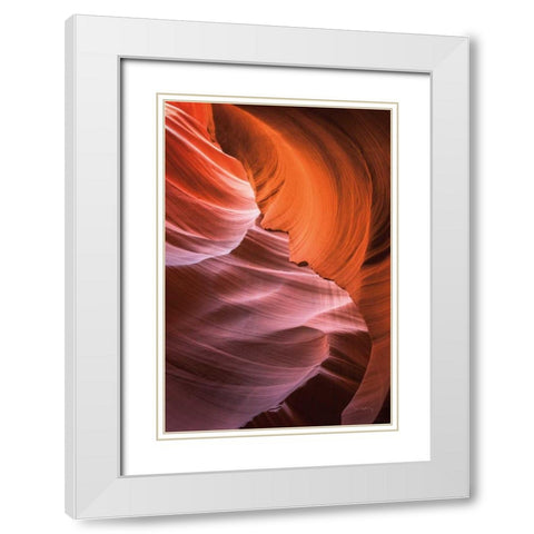 Lower Antelope Canyon VIII White Modern Wood Framed Art Print with Double Matting by Majchrowicz, Alan