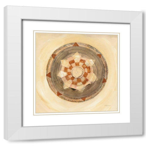 Woven Beauty IV White Modern Wood Framed Art Print with Double Matting by Hristova, Albena