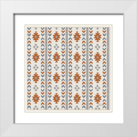 Gone Glamping Pattern VA White Modern Wood Framed Art Print with Double Matting by Marshall, Laura