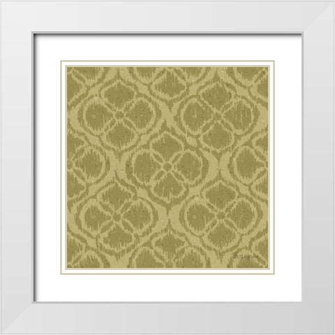 Harvest Bouquet Pattern VB White Modern Wood Framed Art Print with Double Matting by Grove, Beth