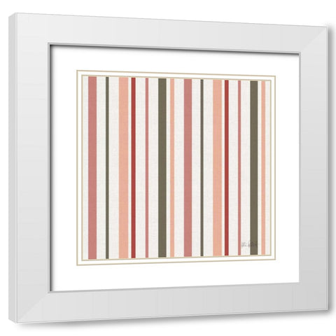 Vintage Petals Pattern III White Modern Wood Framed Art Print with Double Matting by Pertiet, Katie