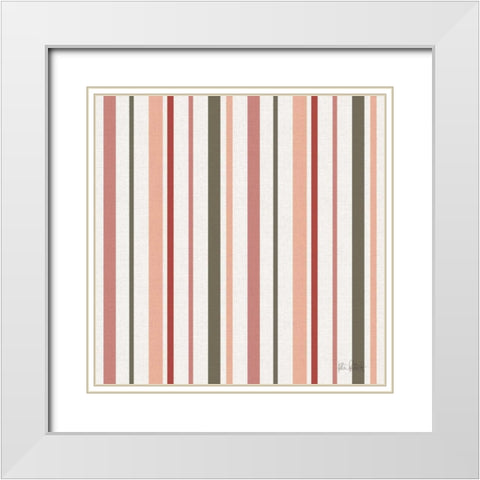 Vintage Petals Pattern III White Modern Wood Framed Art Print with Double Matting by Pertiet, Katie