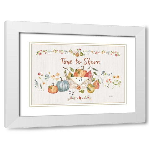Time to Share I White Modern Wood Framed Art Print with Double Matting by Audit, Lisa