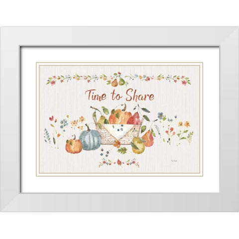Time to Share I White Modern Wood Framed Art Print with Double Matting by Audit, Lisa
