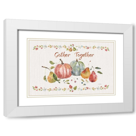 Time to Share II White Modern Wood Framed Art Print with Double Matting by Audit, Lisa