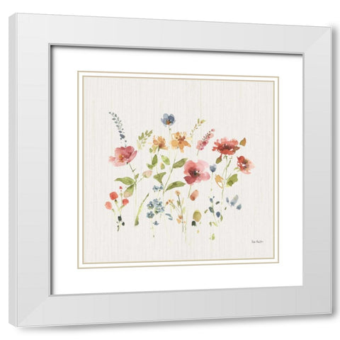 Time to Share IX White Modern Wood Framed Art Print with Double Matting by Audit, Lisa