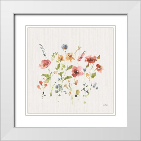 Time to Share IX White Modern Wood Framed Art Print with Double Matting by Audit, Lisa