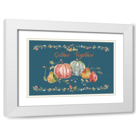 Time to Share II Blue White Modern Wood Framed Art Print with Double Matting by Audit, Lisa