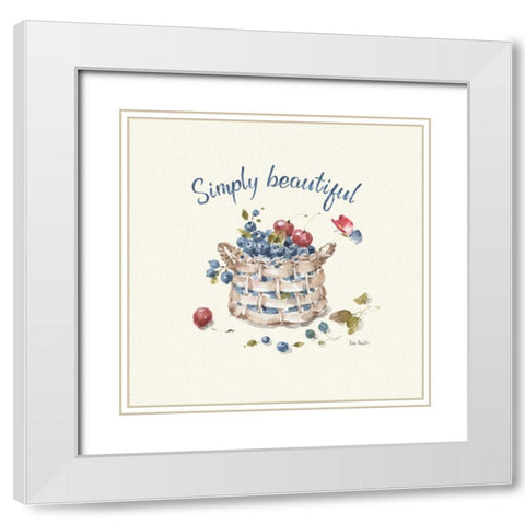 Summer Garden XIV White Modern Wood Framed Art Print with Double Matting by Audit, Lisa
